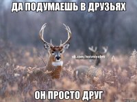 ДА ПОДУМАЕШЬ В ДРУЗЬЯХ ОН ПРОСТО ДРУГ