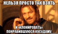 Нельзя просто так взять И «клонировать» понравившуюся кусудаму