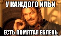у каждого ильи есть помятая еблень