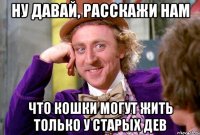 ну давай, расскажи нам что кошки могут жить только у старых дев