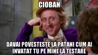 Cioban Davai povesteste la patani cum ai invatat tu pe mine la testare