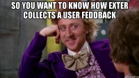 SO YOU WANT TO KNOW HOW EXTER COLLECTS A USER FEDDBACK 