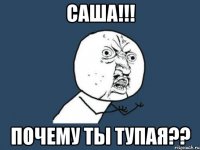 Саша!!! Почему ты тупая??