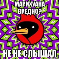 марихуана вредно? не не слышал