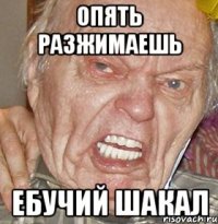 опять разжимаешь ебучий шакал