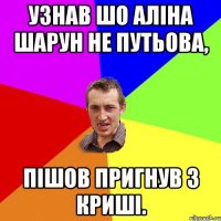 Узнав шо Аліна Шарун не путьова, пішов пригнув з криші.