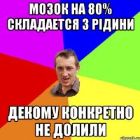 мозок на 80% складается з рідини декому конкретно не долили