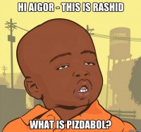 HI AIGOR - THIS IS RASHID WHAT IS PIZDABOL?