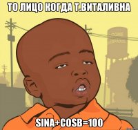 То лицо когда Т.Виталивна sinA+cosB=100