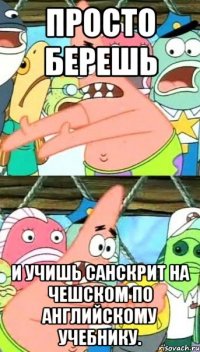 Просто берешь и учишь санскрит на чешском по английскому учебнику.