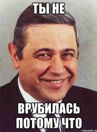 ты не врубилась потому что