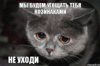 не уходи мы будем угощать тебя козинаками