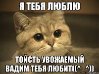 Я ТЕБЯ ЛЮБЛЮ Тойсть УВОЖАЕМЫЙ Вадим тебя любит((^_^))