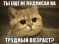 Ты ещё не подписан на Трудный βозраст?