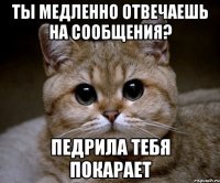 Ты медленно отвечаешь на сообщения? Педрила тебя покарает