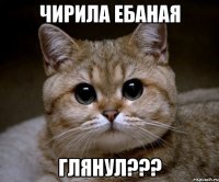 ЧИРИЛА ЕБАНАЯ ГЛЯНУЛ???