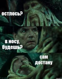 остлось? в носу, будешь? сам достану