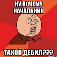 ну почему начальник такой дебил???