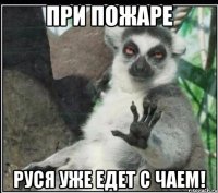 ПРИ ПОЖАРЕ РУСЯ УЖЕ ЕДЕТ С ЧАЕМ!