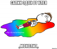 Сапин здох от клея ,,Монолит,,