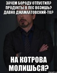 Зачем бороду отпустил? Продукты в лес возишь? Давно джамаатовский-то? На Котрова молишься?