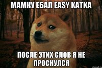 Мамку ебал easy katka После этих слов я не проснулся