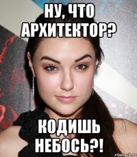 Ну, что архитектор? Кодишь небось?!