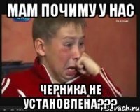 мам почиму у нас черника не установлена???