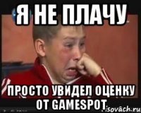 я не плачу просто увидел оценку от Gamespot