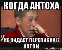 Когда Антоха Не кидает переписку с Котом