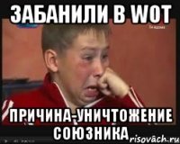 ЗАБАНИЛИ в WoT Причина-уничтожение союзника