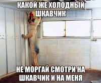 какой же холодный шкавчик не моргай смотри на шкавчик и на меня