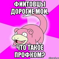 ФИИТовцы дорогие мои, Что такое профком?