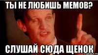 ты не любишь мемов? слушай сюда щенок