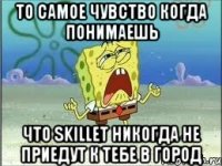 то самое чувство когда понимаешь что skillet никогда не приедут к тебе в город