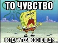 то чувство когда у тебя осенью др