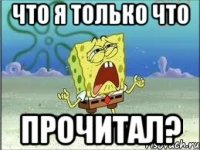 Что я только что Прочитал?