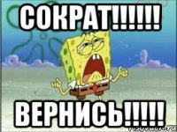 Сократ!!!!!! ВЕРНИСЬ!!!!!