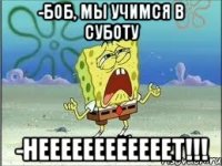 -Боб, мы учимся в суботу -неееееееееееет!!!