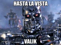 Hasta la vista valik