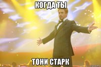 Когда ты Тони Старк