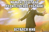 Мама не пошла на родительское собрание Остался жив