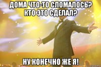 Дома что-то сломалось? Кто это сделал? Ну конечно же Я!