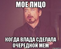 Мое лицо Когда Влада сделала очередной мем