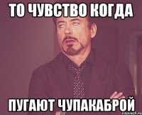 То чувство когда пугают чупакаброй