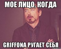 Мое лицо, когда Griffona ругает себя