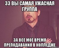 33 Вы самая ужасная группа за всё моё время преподавания в колледже