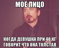 Моё лицо Когда девушка при 40 кг говорит что она толстая