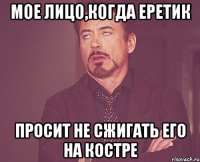 МОЕ ЛИЦО,КОГДА ЕРЕТИК ПРОСИТ НЕ СЖИГАТЬ ЕГО НА КОСТРЕ