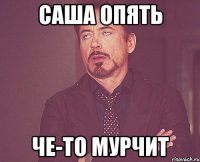 Саша опять че-то мурчит